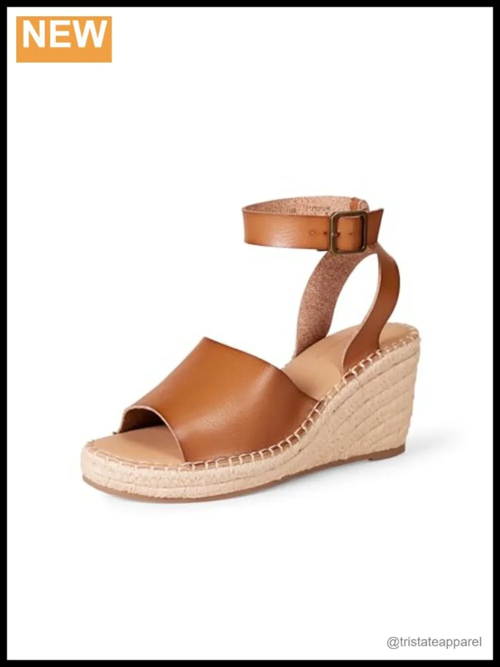 Comfortable Ankle Strap Wedge Espadrille Sandals Memory Foam Faux Leather